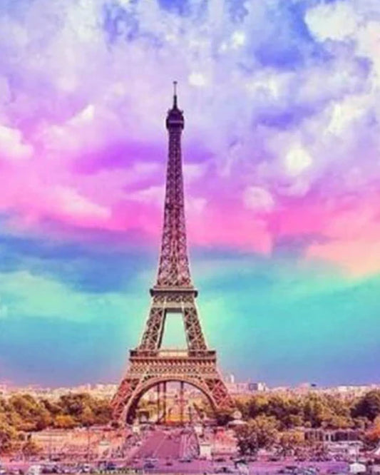 Cotton Candy Sky Eiffel Tower